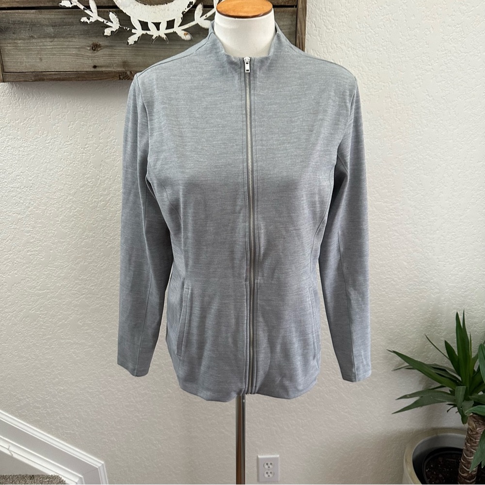 Nike Yoga Women's Gray Stretch Athletic Jacket Ladies size XL